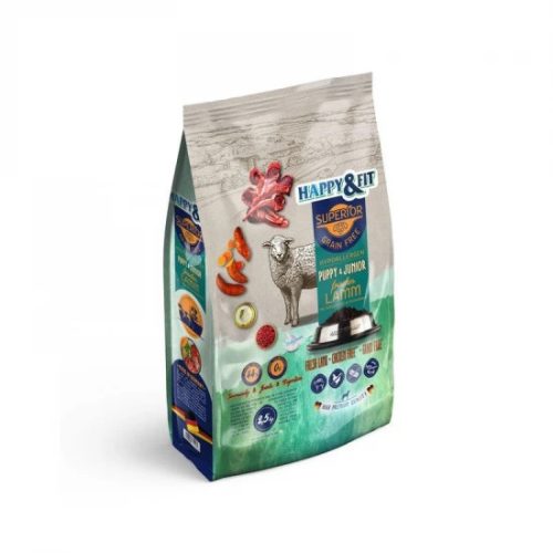 Happy&Fit Superior Hipoallergén GF Puppy&Junior  Friss bárány, édesburgonyával 2,5kg
