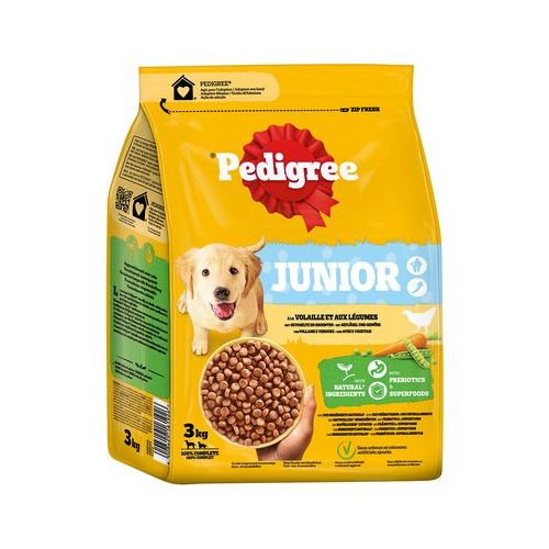 Pedigree 3kg száraz junior baromfi és zöldség