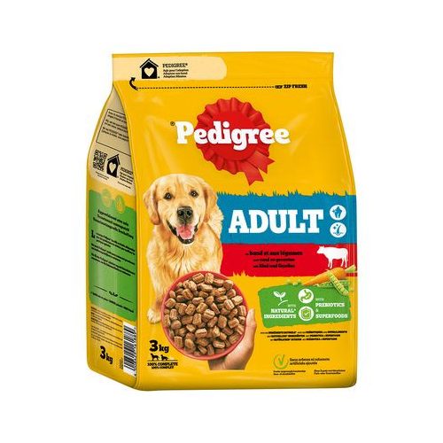 Pedigree 3kg száraz adult marha és zöldség
